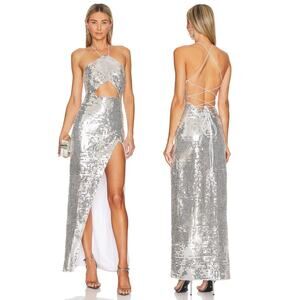 Majorelle Jovanna Sequin Embellished Maxi Gown Halter Gala Formal Party Disco XL